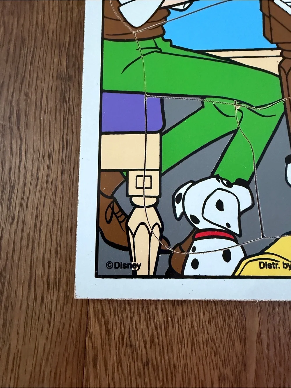 Disney 101 Dalmatians Puzzle Panel - Blue, White, Black, Green, Yellow, Brown